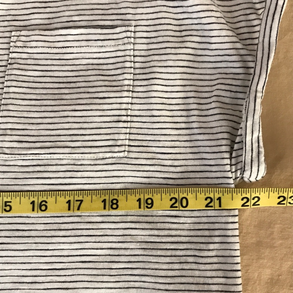 SOLD Boden V Neck pocket t shirt L 100% Cotton striped - Picture 5 of 10